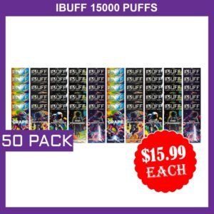 IBUFF SHISHA 15000 PUFFS – 50 PACK