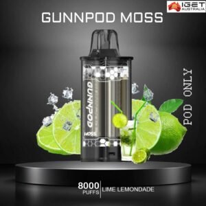 GUNNPOD MOSS – LIME LEMONDADE – 8000 PUFFS – POD ONLY