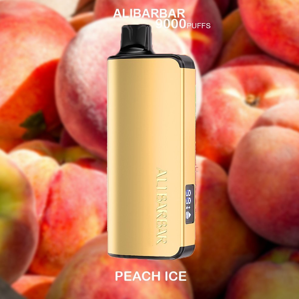 ALIBARBAR INGOT – PEACH ICE – 9000 PUFFS